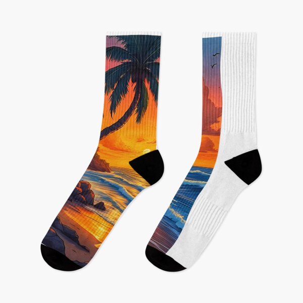 Item preview, Sunset Beach Tropical Palm Tree designed and sold by Fateh-Kro ⭐⭐⭐⭐⭐.