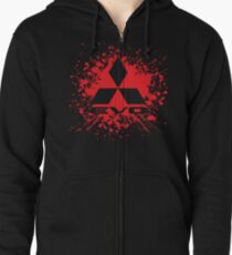 mitsubishi evo Zipped Hoodie