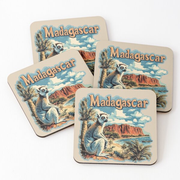 Item preview, Madagascar Scenic - Lemur, Baobab Tree, Coastline designed and sold by Myra365Art.
