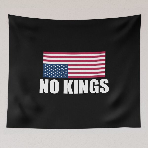Item preview, No Kings American Flag Upside Down - Anti Trump designed and sold by PixVib.