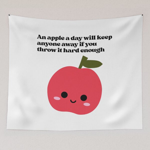 Item preview, An apple a day will keep anyone away if you throw it hard enough designed and sold by SWETA HALDER.