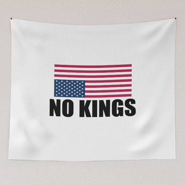 Item preview, No Kings American Flag Upside Down - Anti Trump designed and sold by PixVib.