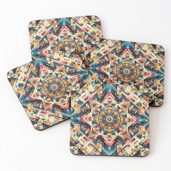 Item preview, Colorful geometric decorative pattern  designed and sold by Dogandesighn.