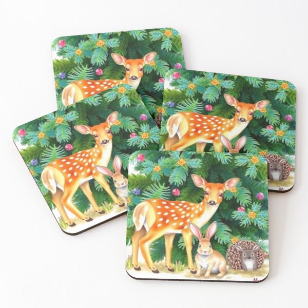Item preview, Bambi in front of the Christmas tree designed and sold by MADandSANE-MArt.