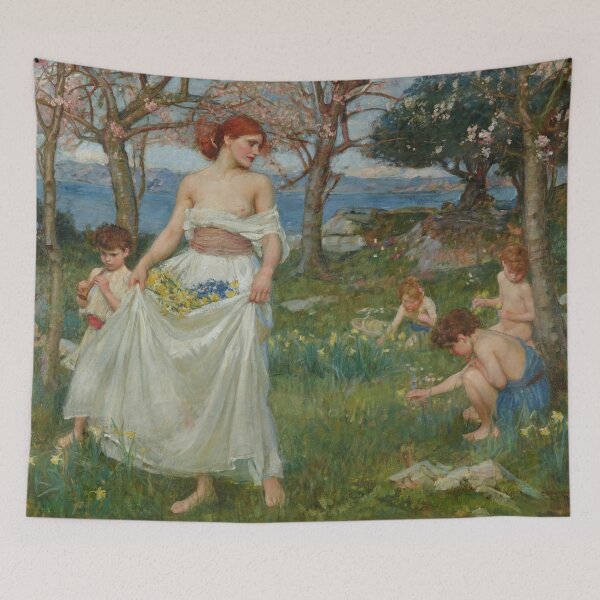 Item preview, John William Waterhouse, A Song of Springtime, Romanticism, Pre-Raphaelite designed and sold by Artistic Gift Print.
