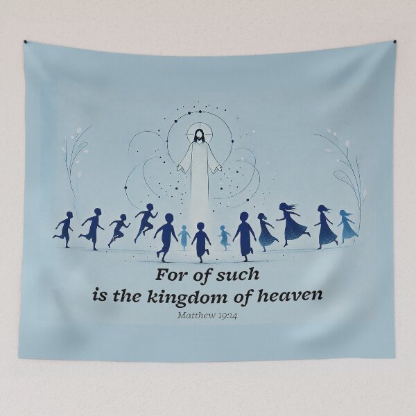 Item preview, Christian Art - Jesus blesses the children  designed and sold by MagicByAmos.