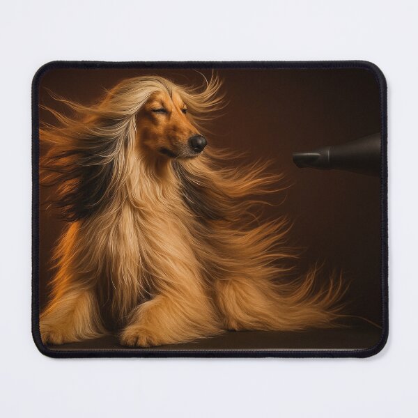 Item preview, Glamorous dog getting blow-dried designed and sold by soulofalion.