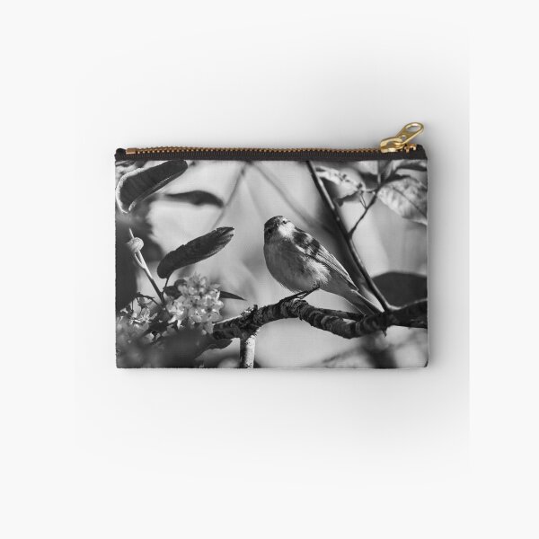 Item preview, I Love Bird cherry flowers. Willow Warbler bw designed and sold by Jouko Lehto Photography.