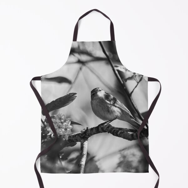 Item preview, I Love Bird cherry flowers. Willow Warbler bw designed and sold by Jouko Lehto Photography.