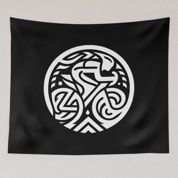 Item preview, White tribal cycling logo designed and sold by RICAMTP.