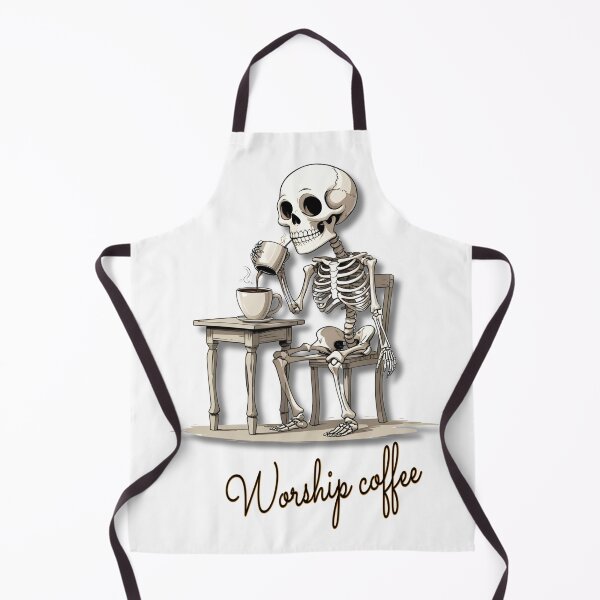 Item preview, worship coffee skeleton design designed and sold by VibeVault12.
