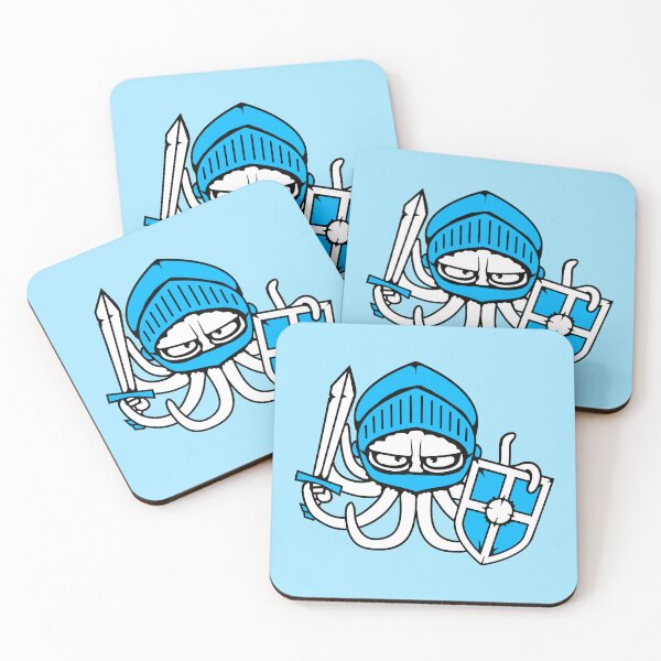 Item preview, Octopus Knight Middle Age Warriors Fighters Sword Shield designed and sold by shirt-o-mat.
