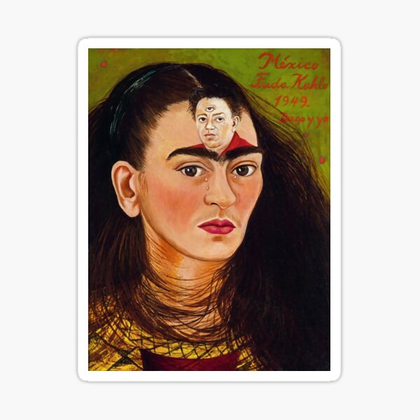 Item preview, Frida Kahlo, Diego and I, Self-Portrait, Mexican Artist, Naïve Art designed and sold by Artistic Gift Print.