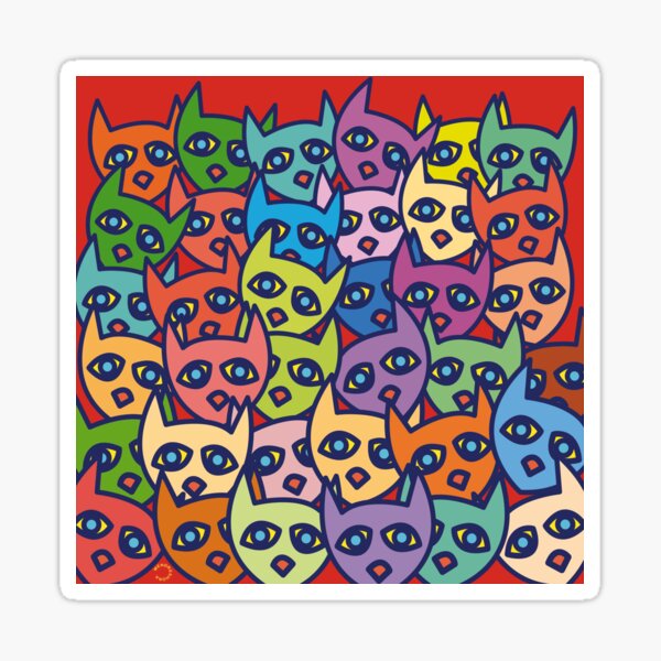 TÊTES DE CHATS Sticker