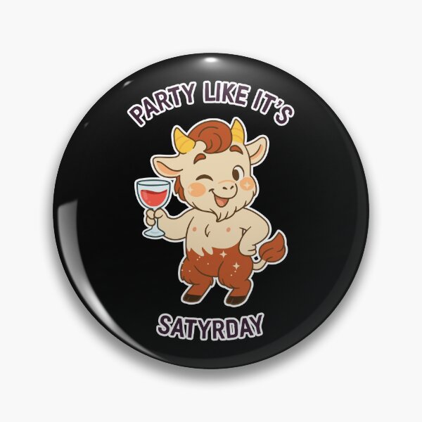 Item preview, "Party Like It’s Satyrday”: Cute Wine Satyr Mythology designed and sold by Happy Puppy Print On Demand.