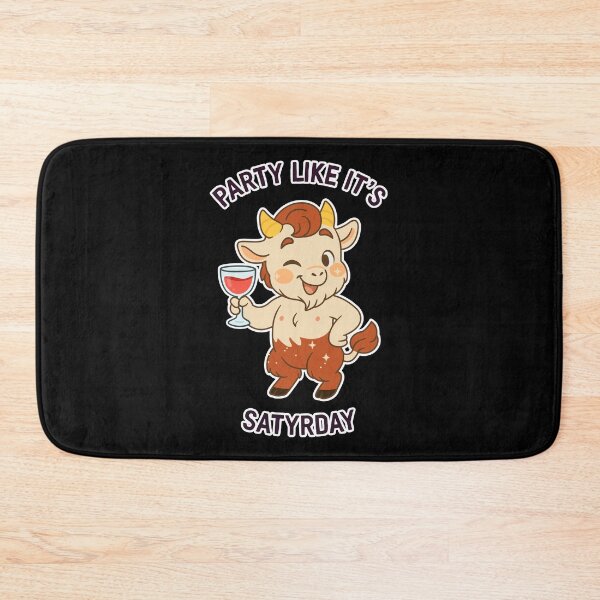 Item preview, "Party Like It’s Satyrday”: Cute Wine Satyr Mythology designed and sold by Happy Puppy Print On Demand.