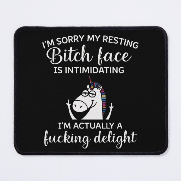 Item preview, Funny Unicorn Quote - Resting Face Humor with Sarcastic Attitude and Colorful Design designed and sold by love3617.