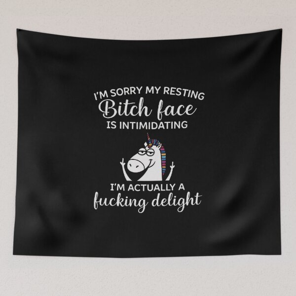Item preview, Funny Unicorn Quote - Resting Face Humor with Sarcastic Attitude and Colorful Design designed and sold by love3617.
