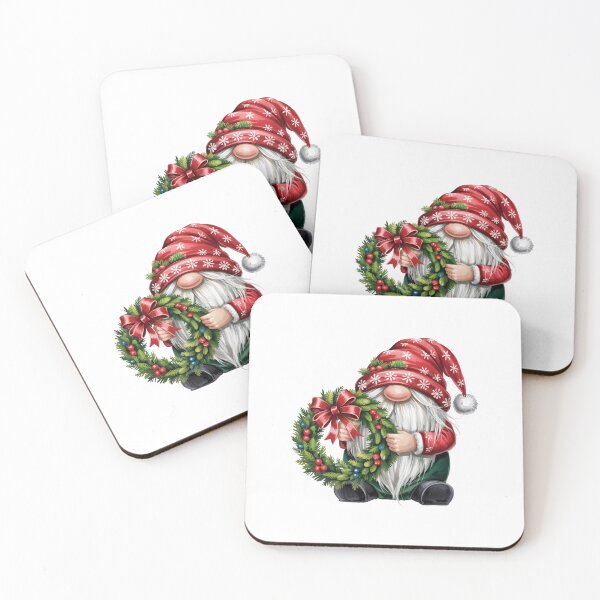 Item preview, christmas gnome with  christmas wreath designed and sold by jkrphoto.