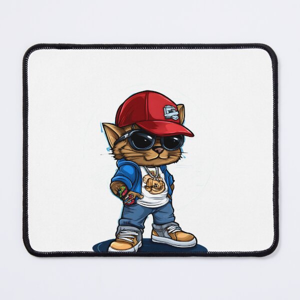 Item preview, Chibi Cat Rapper – Hip Hop Kitty with Cap designed and sold by Ragil-Studio.