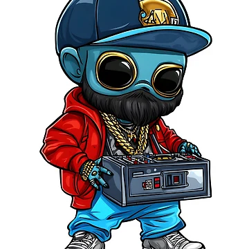 Artwork thumbnail, Alien Rapper – Chibi Space Hip Hop Star by Ragil-Studio