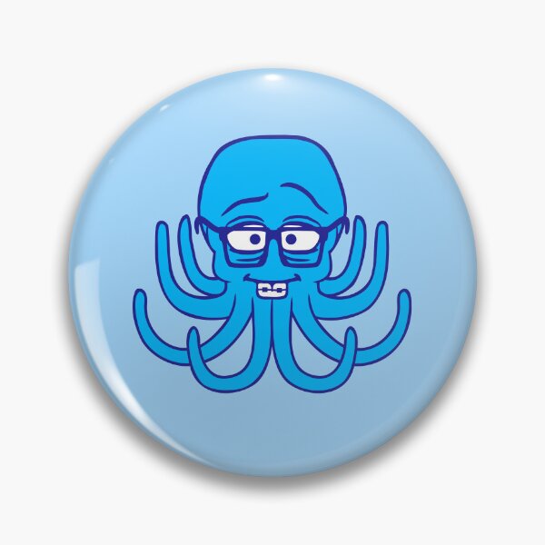 Item preview, Octopus nerd geek horn-rimmed glasses smart intelligent designed and sold by shirt-o-mat.