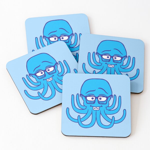 Item preview, Octopus nerd geek horn-rimmed glasses smart intelligent designed and sold by shirt-o-mat.
