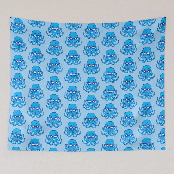 Item preview, Octopus nerd geek horn-rimmed glasses smart intelligent designed and sold by shirt-o-mat.
