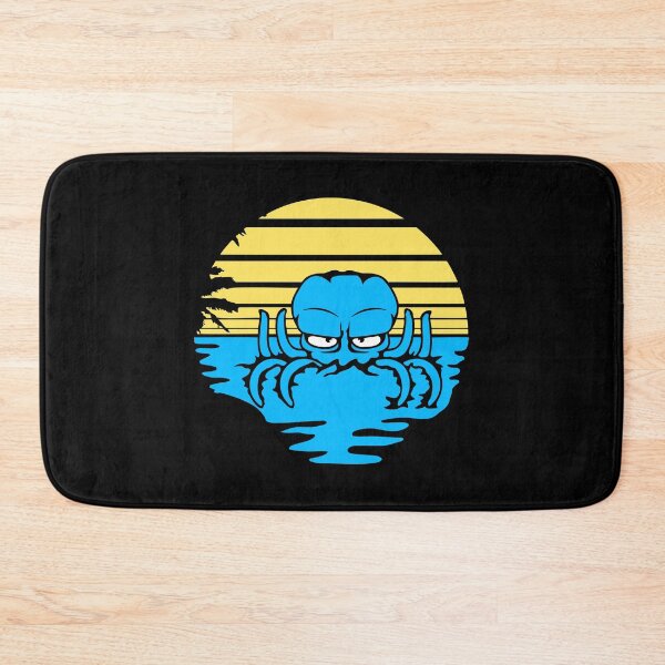 Item preview, Octopus sea sunset beach vacation stripe round designed and sold by shirt-o-mat.