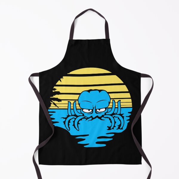 Item preview, Octopus sea sunset beach vacation stripe round designed and sold by shirt-o-mat.