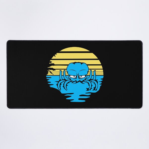 Item preview, Octopus sea sunset beach vacation stripe round designed and sold by shirt-o-mat.