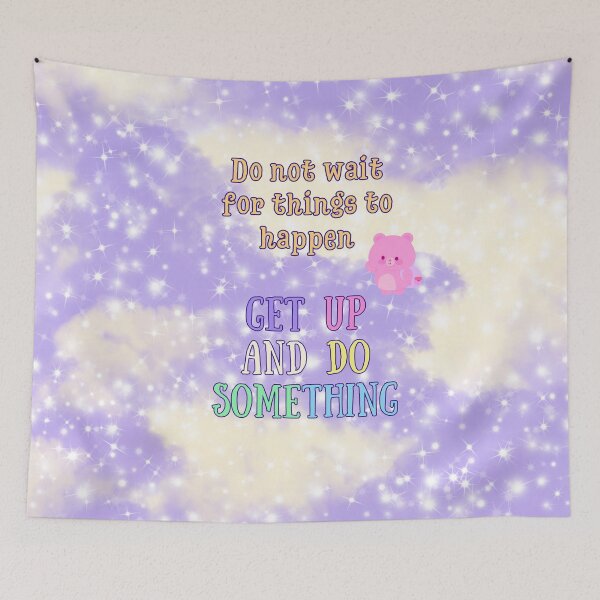 Item preview, Get Up and Do Something | Motivational Bear Quote Poster designed and sold by MagicContOasis.