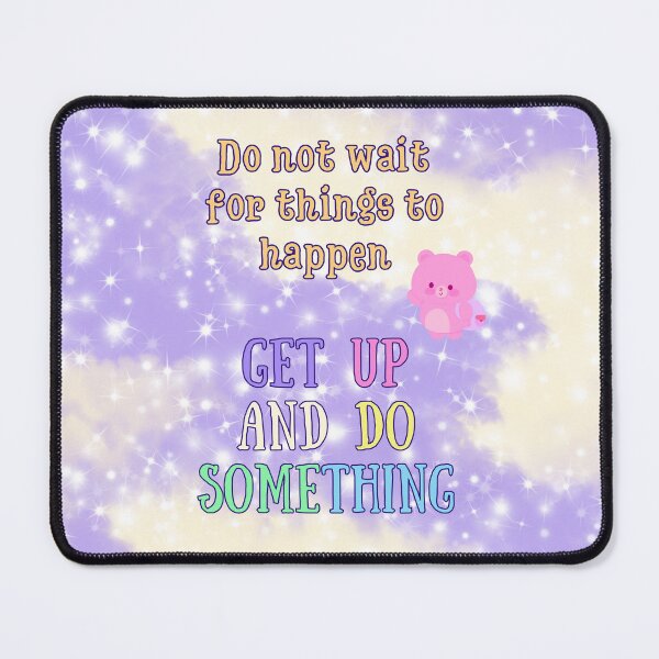 Item preview, Get Up and Do Something | Motivational Bear Quote Poster designed and sold by MagicContOasis.