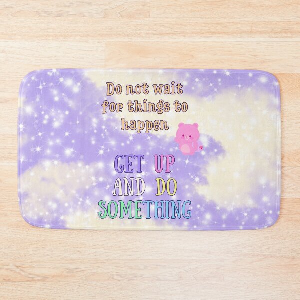 Item preview, Get Up and Do Something | Motivational Bear Quote Poster designed and sold by MagicContOasis.
