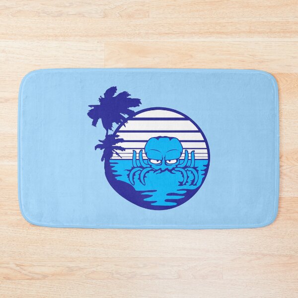 Item preview, Octopus sea sunset beach vacation stripe round designed and sold by shirt-o-mat.