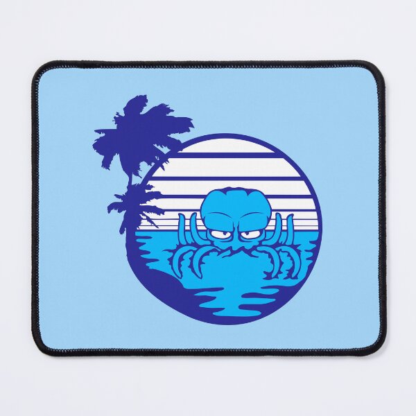 Item preview, Octopus sea sunset beach vacation stripe round designed and sold by shirt-o-mat.