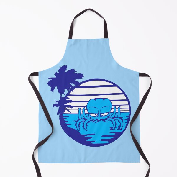 Item preview, Octopus sea sunset beach vacation stripe round designed and sold by shirt-o-mat.