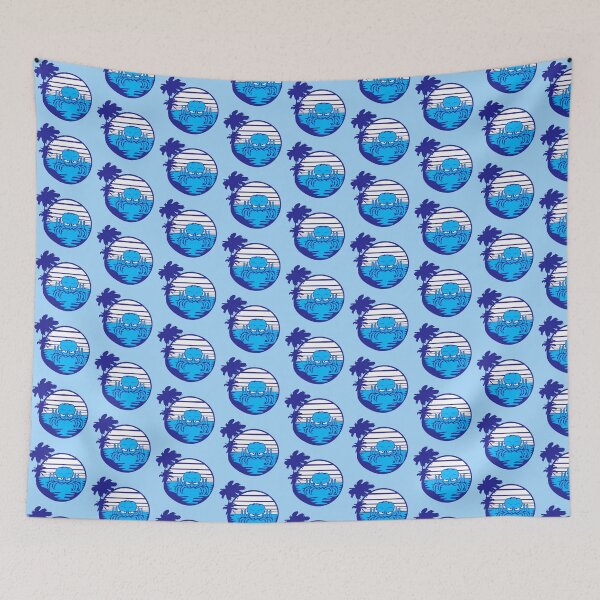 Item preview, Octopus sea sunset beach vacation stripe round designed and sold by shirt-o-mat.