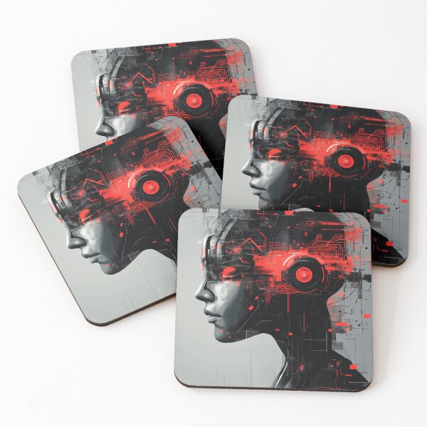 Item preview, Abstract futuristic design showcasing artificial intelligence. designed and sold by MaccaMerch.