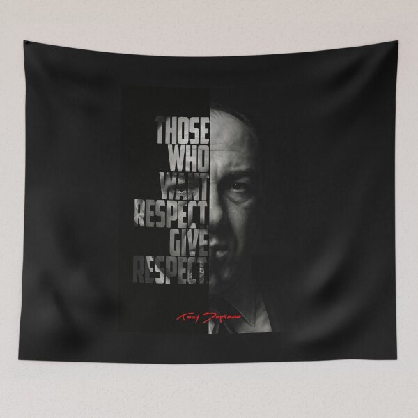 Item preview, Tony Soprano Respect Quote Poster designed and sold by Enea Kelo.