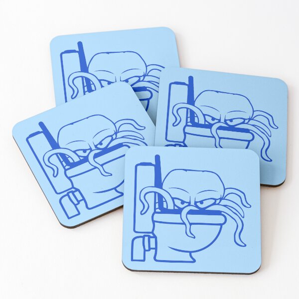 Item preview, Octopus inside toilet bowl flush evil dangerous bad mood designed and sold by shirt-o-mat.