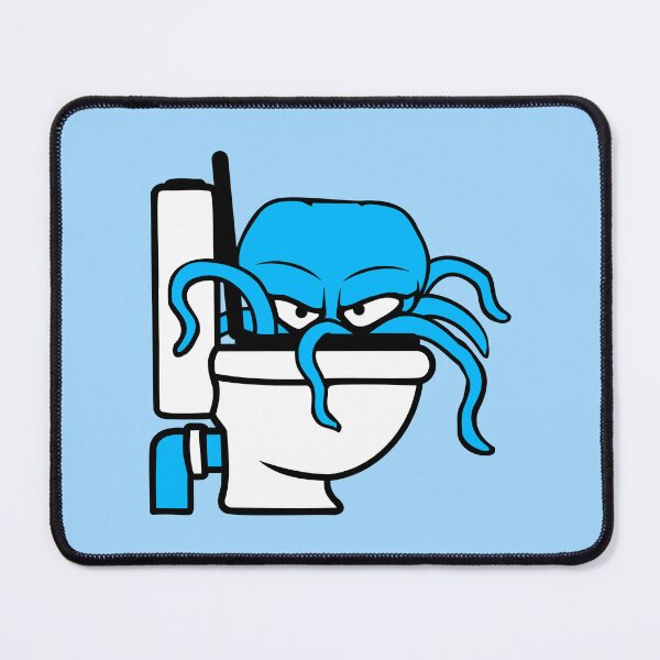 Item preview, Octopus inside toilet bowl flush evil dangerous bad mood designed and sold by shirt-o-mat.
