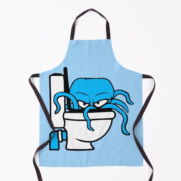 Item preview, Octopus inside toilet bowl flush evil dangerous bad mood designed and sold by shirt-o-mat.