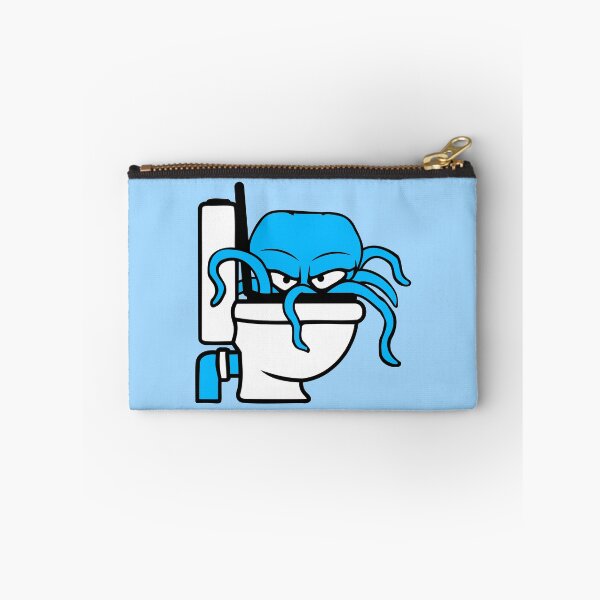 Item preview, Octopus inside toilet bowl flush evil dangerous bad mood designed and sold by shirt-o-mat.