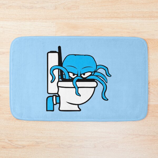 Item preview, Octopus inside toilet bowl flush evil dangerous bad mood designed and sold by shirt-o-mat.
