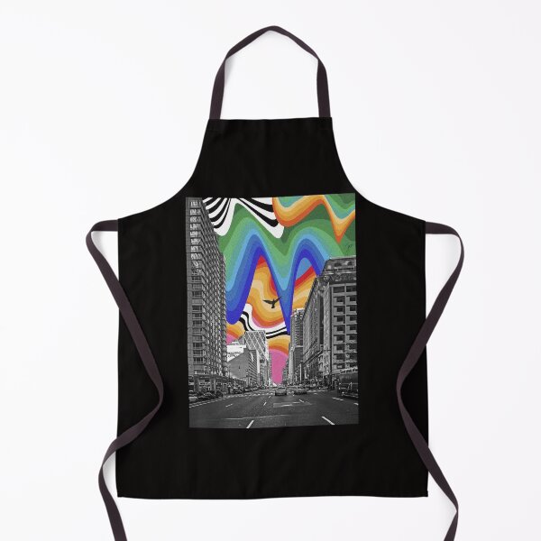 Item preview, psychedelic buildings rainbow pride designed and sold by Ratatatts.