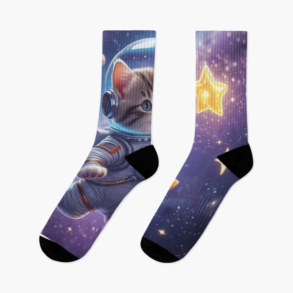 Item preview, Cute Astronaut Kittie in Space Type 2  designed and sold by TrapArtDesign .