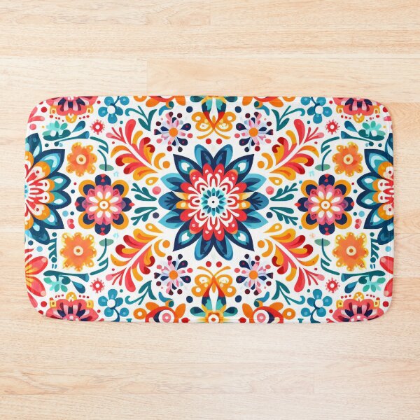 Item preview, Bright Folk Art Pattern Intricate Nordic Bloom - Scandinavian Folk Art by heidiannemorris © designed and sold by FOLK ART FUSION by heidiannemorris.