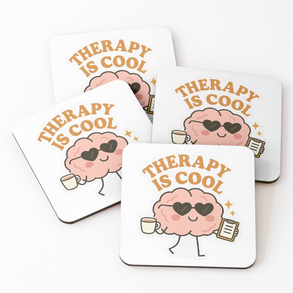 Item preview, Therapy Is Cool” sticker  designed and sold by Izhandesign.