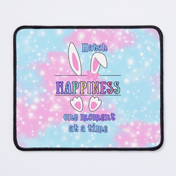 Item preview, Hatch Happiness One Moment at a Time | Cute Bunny Inspirational Wall Art designed and sold by MagicContOasis.